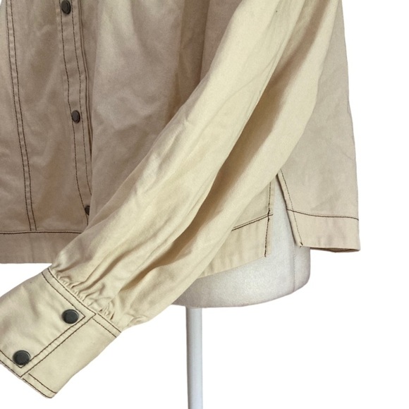 Magali Pascal Harriet Button Down NWT Shirt Cotton Denim ECRU - Picture 9 of 11